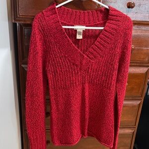 Arizona Jean Company Red V-Neck Sweater